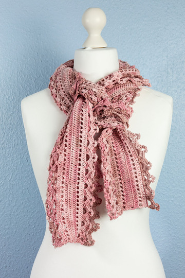 Sommer-Schal „Rosenfee“ - Häkelanleitung