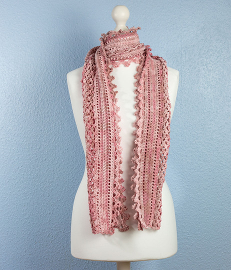 Sommer-Schal „Rosenfee“ - Häkelanleitung