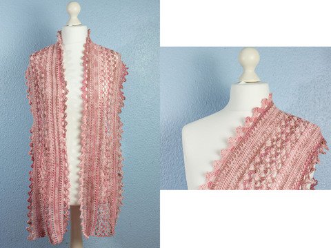 Sommer-Schal „Rosenfee“ - Häkelanleitung