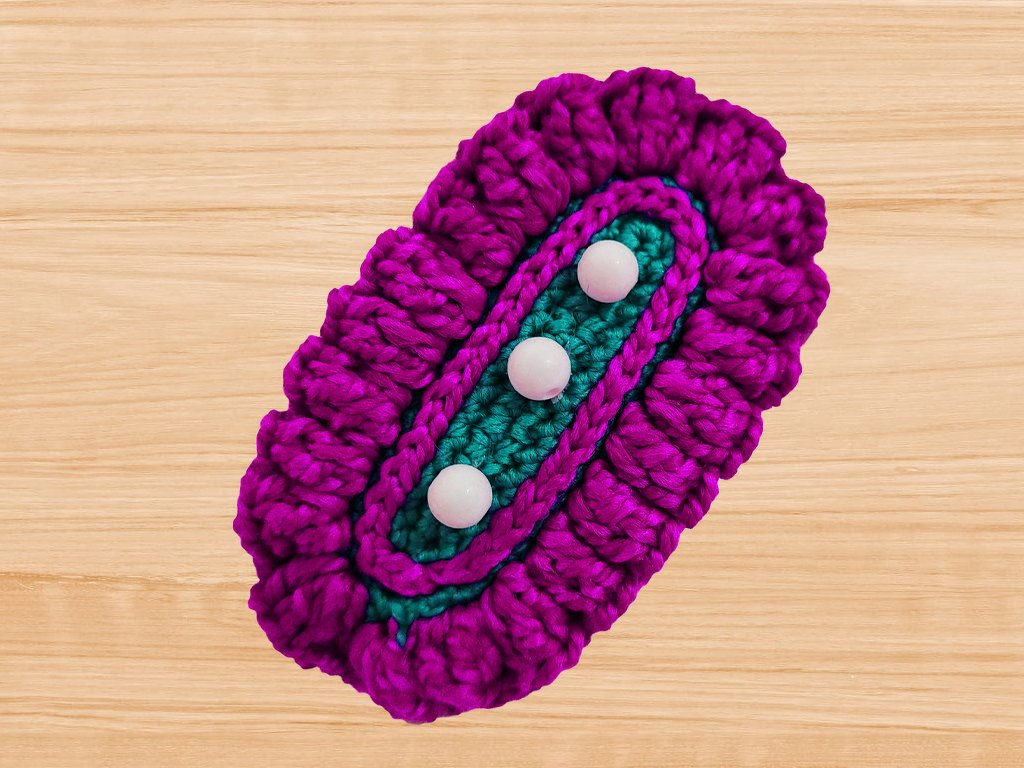 Häkelanleitung für Ovale Haarspange - Bild 4