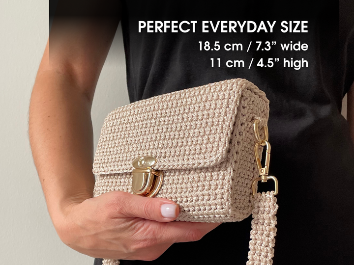 Häkelanleitung Crossbody Tasche kleine Schultertasche häkeln Mini Bag PDF