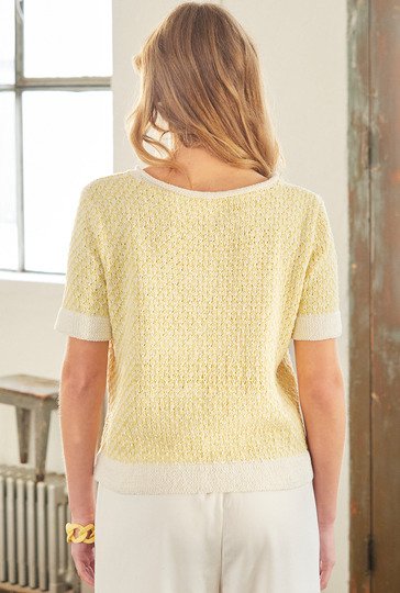Klassischer Kurzarmpulli in Gelb