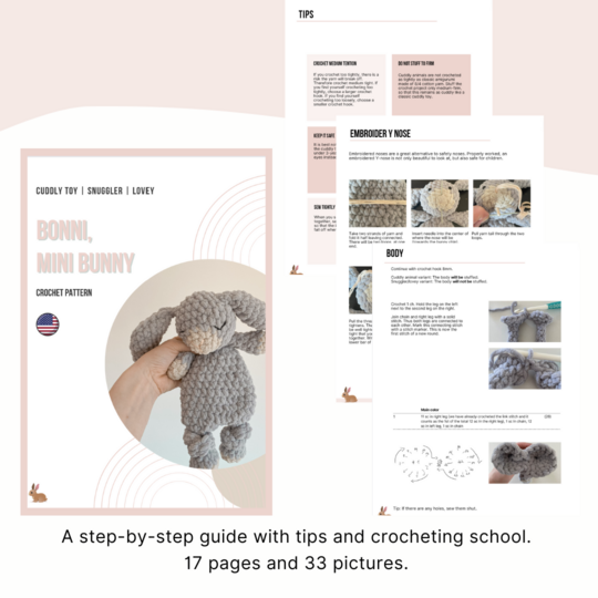 Häschen Häkelanleitung. Hase Schmusetier für Babys und Kleinkinder