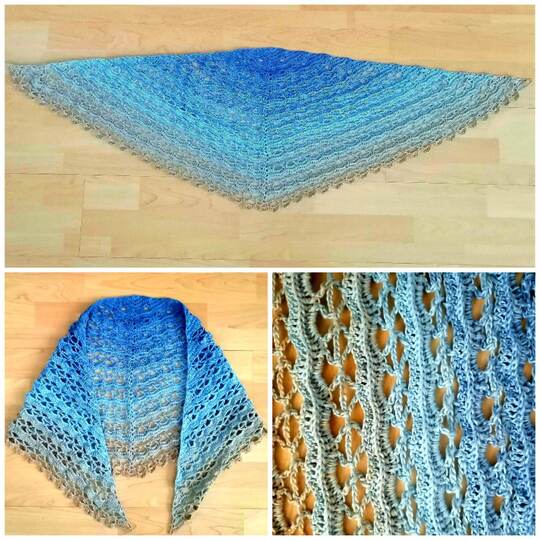 Häkelanleitung flaches Dreieckstuch "Maiprinzessin"