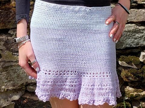 Häkelanleitung kurzer Rock "shine"