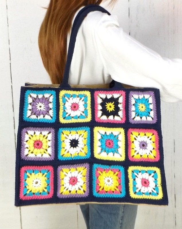 Häkelanleitung Jutetasche "Big Granny" - Bild 3