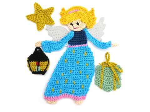Angel crochet pattern applique
