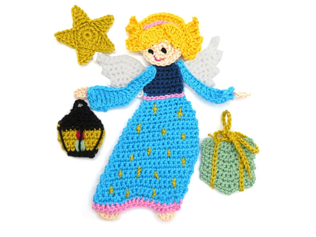Angel crochet pattern applique