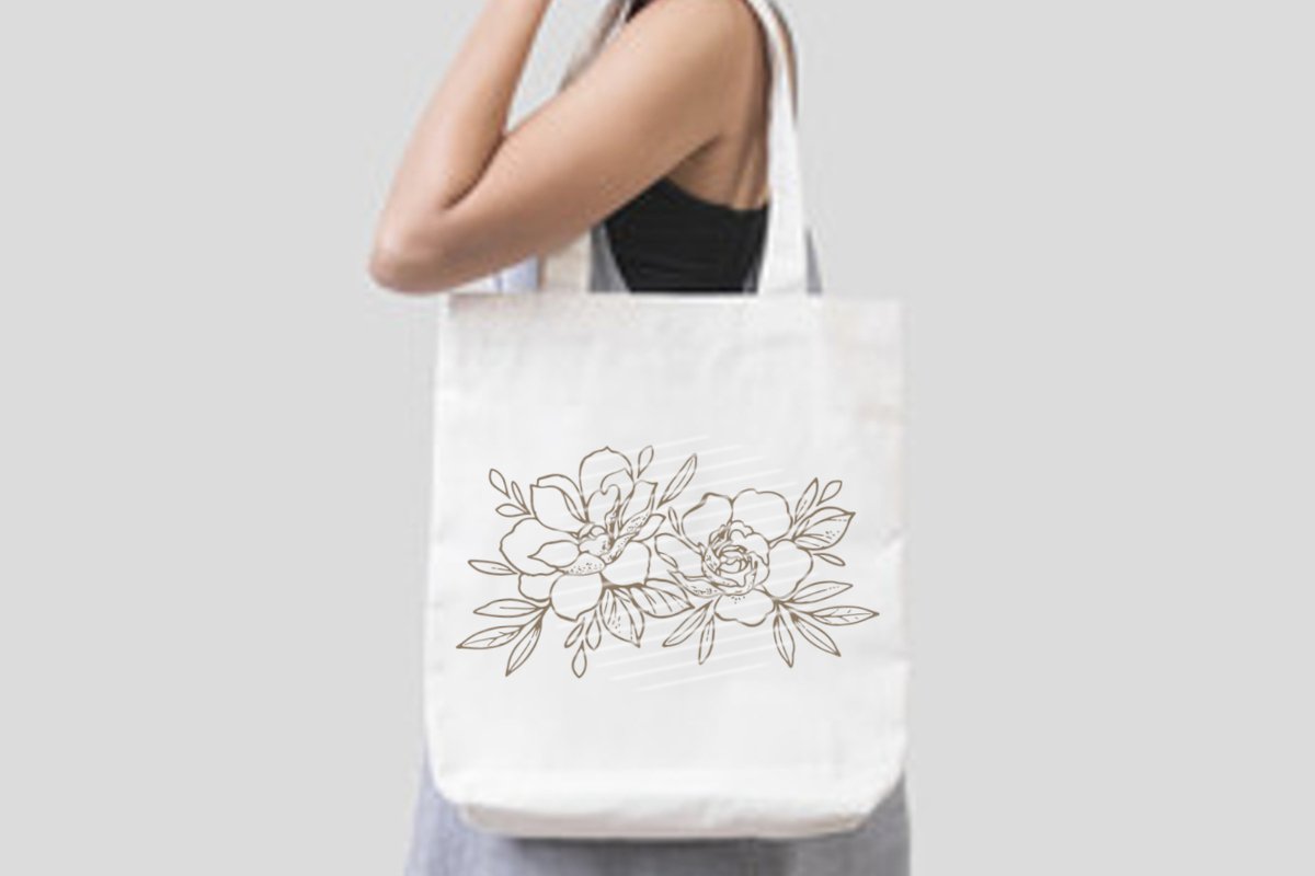 Zwei Blumen  Plotterdatei SVG DXF FCM