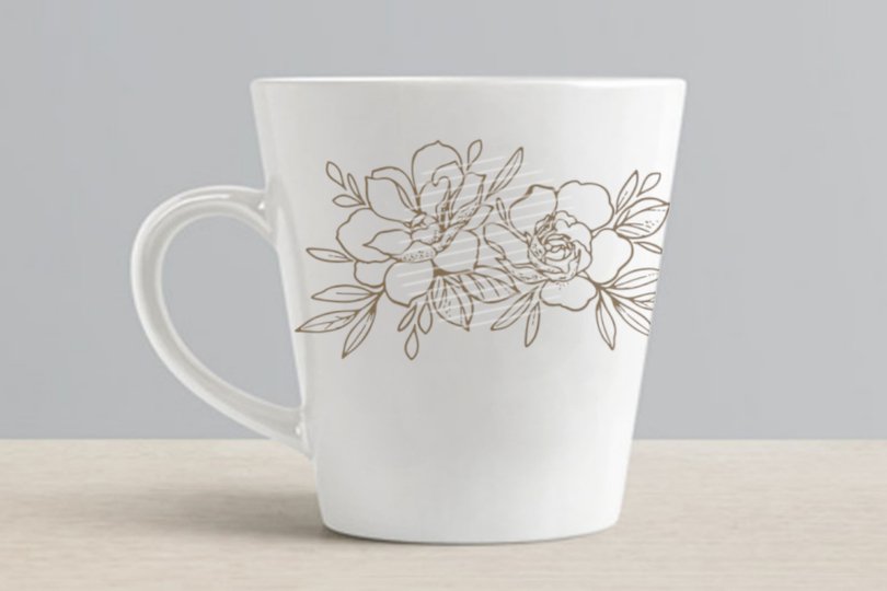 Zwei Blumen Plotterdatei SVG DXF