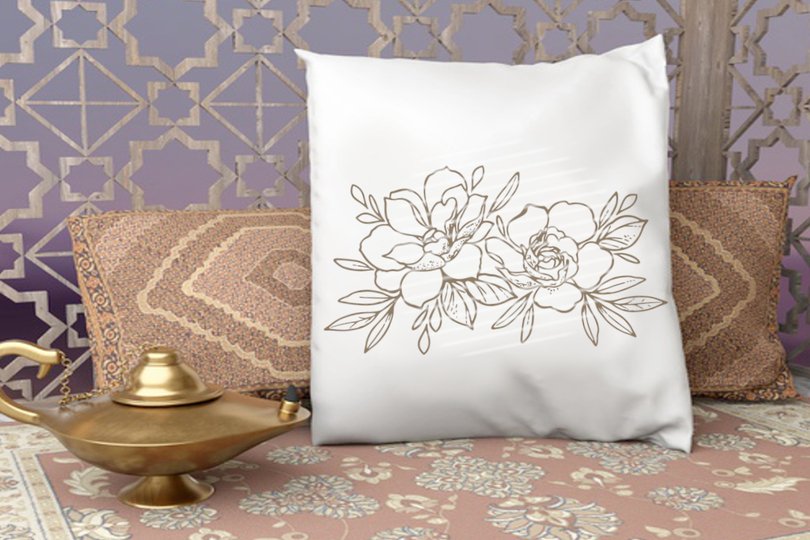 Zwei Blumen Plotterdatei SVG DXF