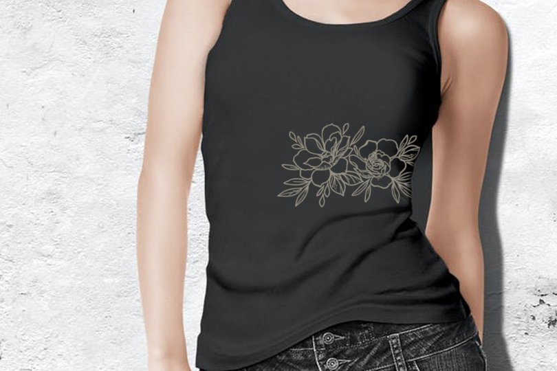 Zwei Blumen Plotterdatei SVG DXF