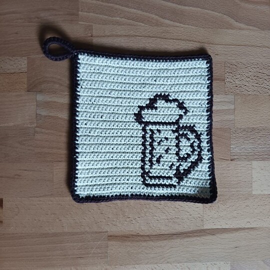 Häkelanleitung Topflappen Bierkrug