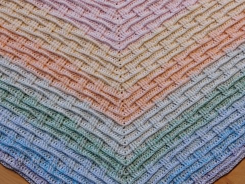 Häkelanleitung Dreieckstuch "bricks"