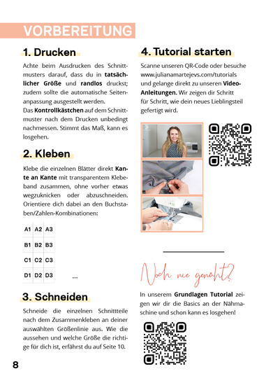 Schnittmuster Sommertop, gesmocktes Oberteil nähen, Smocking, XS-XXXL