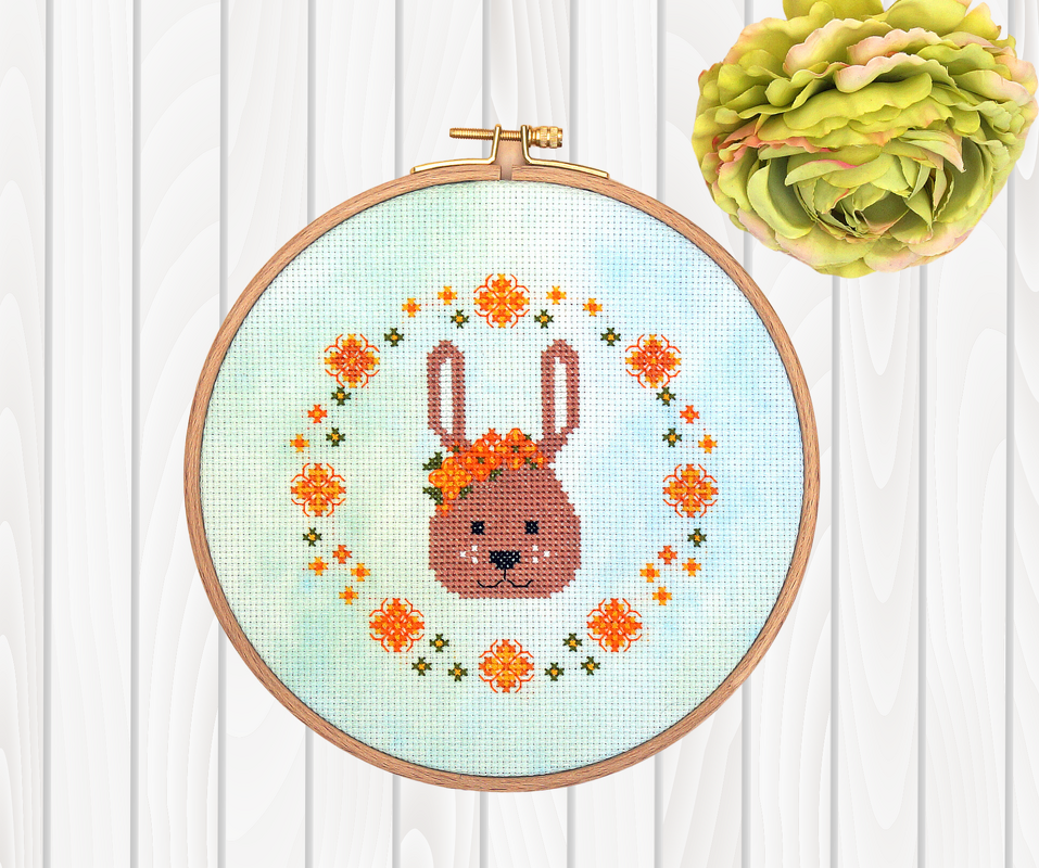 Stickvorlage "Hase" Stickbild im Kreuzstich - Bild 4
