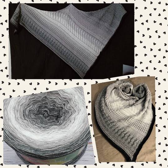 " NIREMI"  Anleitung für ein asymmetrisches Tuch gehäkelt