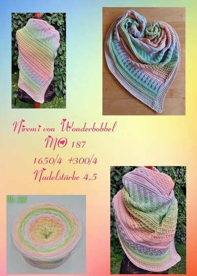 " NIREMI"  Anleitung für ein asymmetrisches Tuch gehäkelt