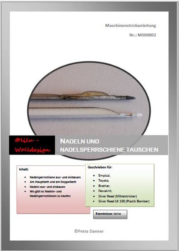 Tauschen der Nadelsperrschiene Brother Toyota Empisal Silver Reed Novaknit