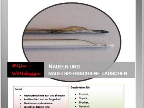 Tauschen der Nadelsperrschiene Brother Toyota Empisal Silver Reed Novaknit