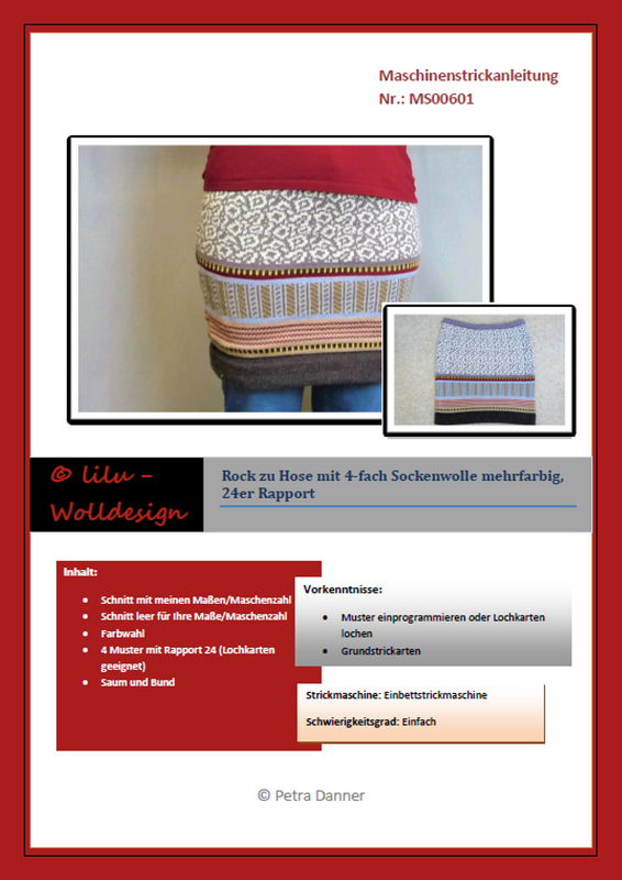 Strickmaschine: Rock zu Hose mit 4-fach Sockenwolle