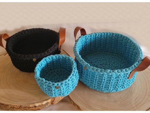 Christels Körbe mit Macramé häkeln