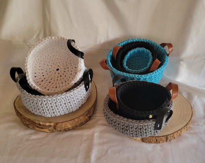 Christels Körbe mit Macramé häkeln