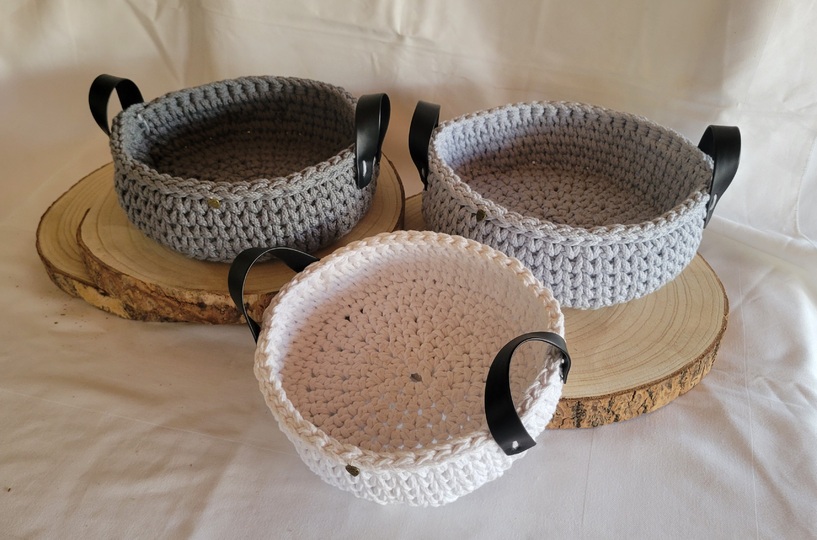 Christels Körbe mit Macramé häkeln