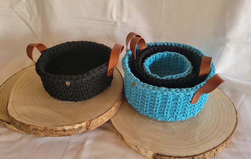 Christels Körbe mit Macramé häkeln