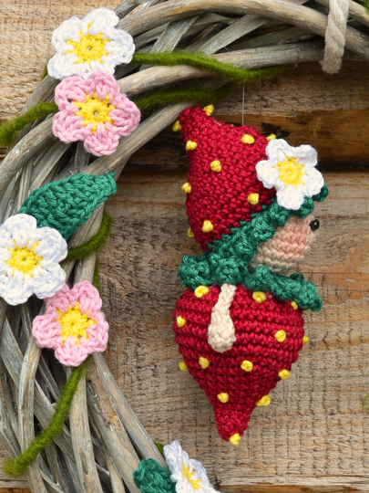 kleine Früchtchen Erdbeere Türkranz Anhänger Frühling Sommer Deko