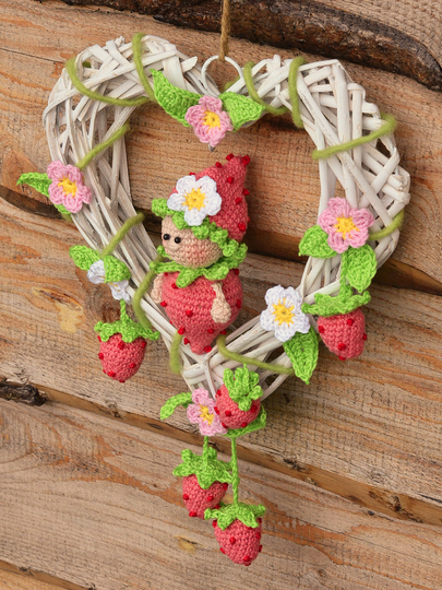 kleine Früchtchen Erdbeere Türkranz Anhänger Frühling Sommer Deko