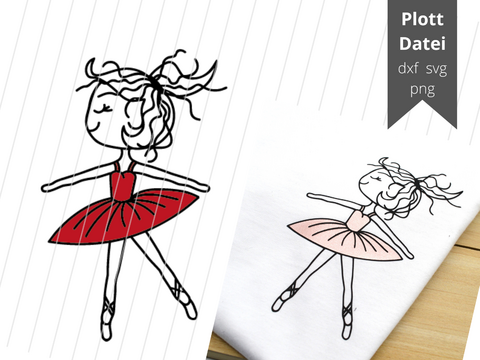 Plotterdatei Tänzerin Ballerina
