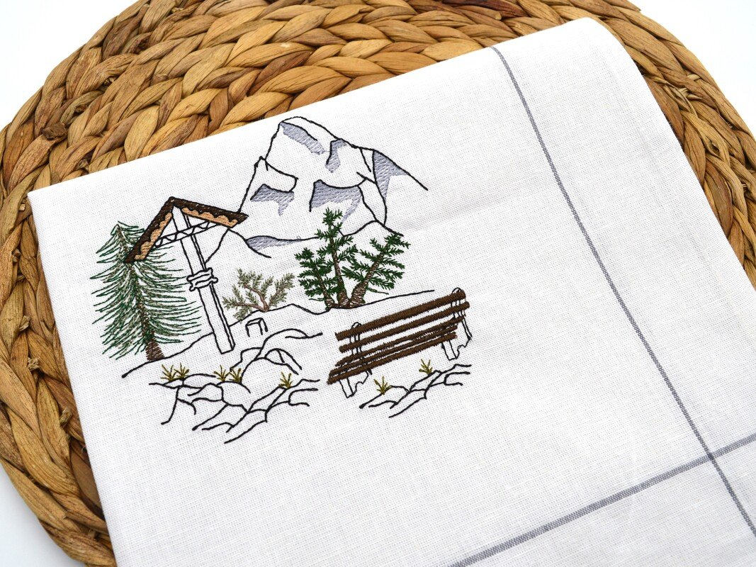 Stickdatei Berge Gipfel wandern Bergsteigen