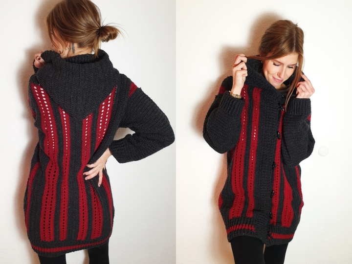 216 Häkelanleitung Häkeljacke Hippie 2