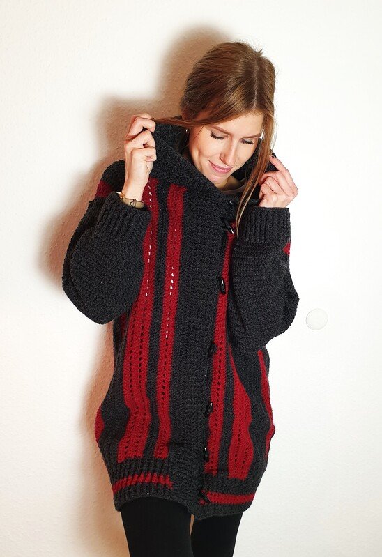 216 Häkelanleitung Häkeljacke Hippie 2 - Bild 3