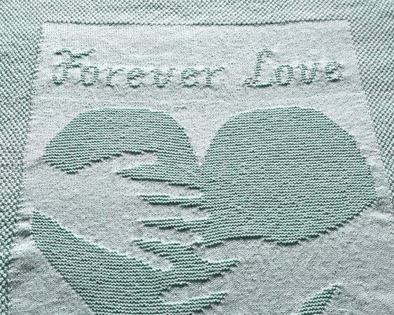 Knitting pattern baby / kids blanket "Forever Love" - easy