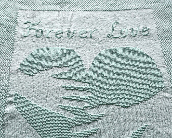 Strickanleitung Babydecke / Kinderdecke "Forever Love" - einfach