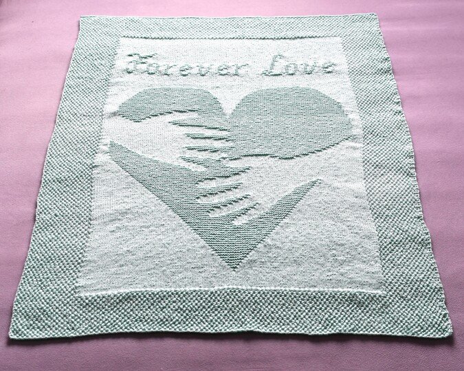 Strickanleitung Babydecke / Kinderdecke "Forever Love" - einfach