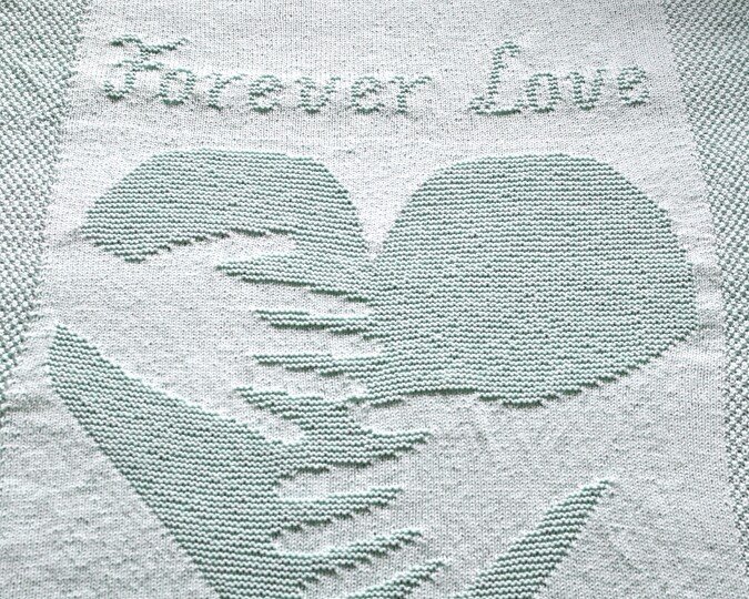 Strickanleitung Babydecke / Kinderdecke "Forever Love" - einfach