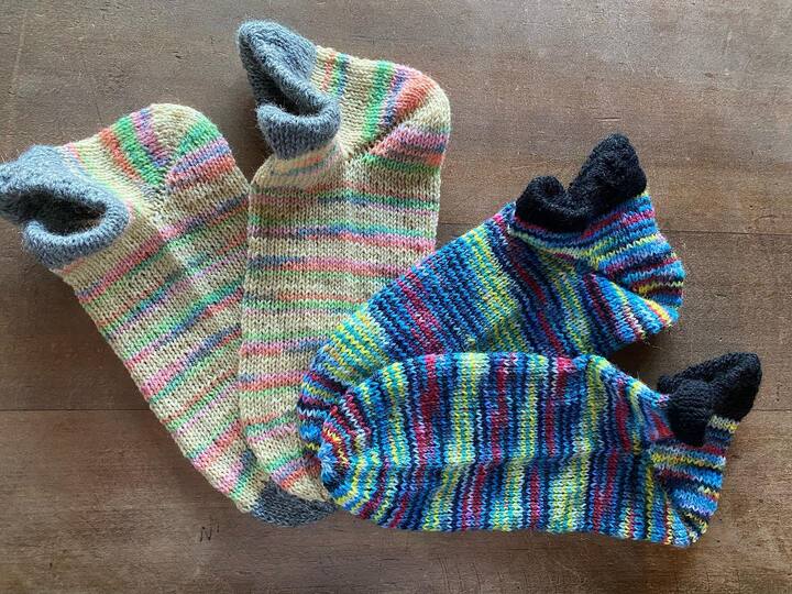 Small Tutorial for Sneaker Socks with Instep  flap