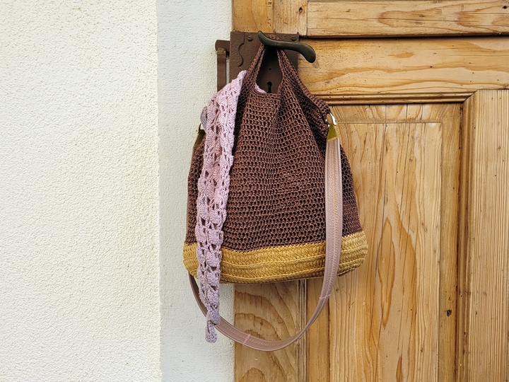 Strandtasche, gehäkelt