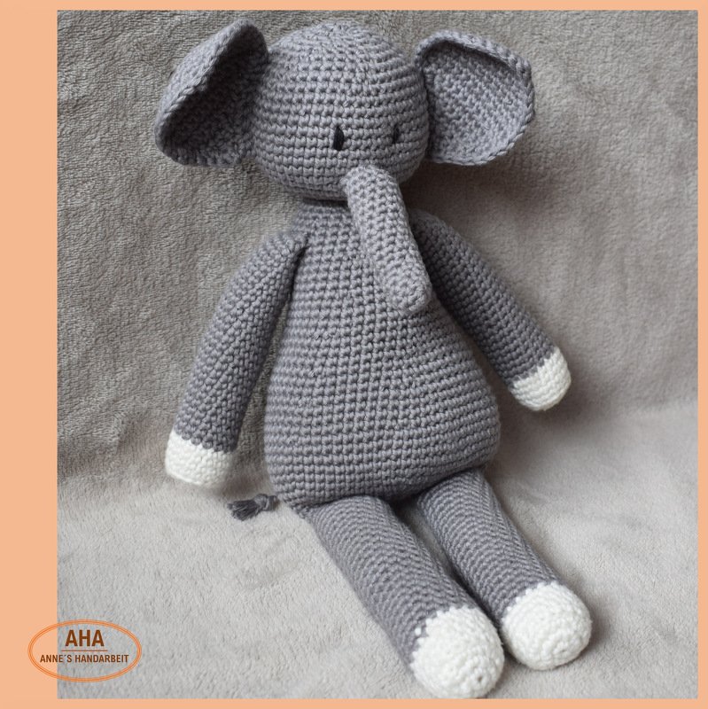 Elli- gehäkelter Elefant- Kuscheltier - Bild 3