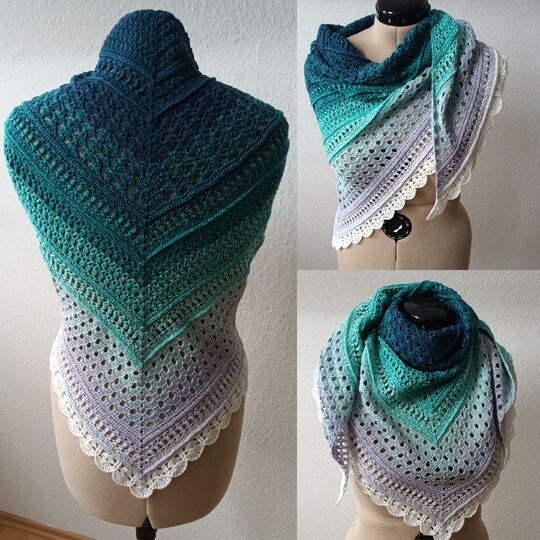 Häkelanleitung für das Dreieckstuch "Spring"