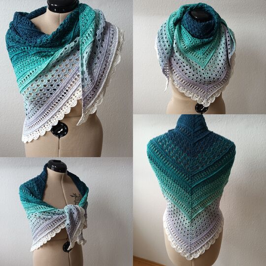 Häkelanleitung für das Dreieckstuch "Spring"