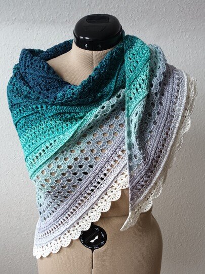 Häkelanleitung für das Dreieckstuch "Spring"