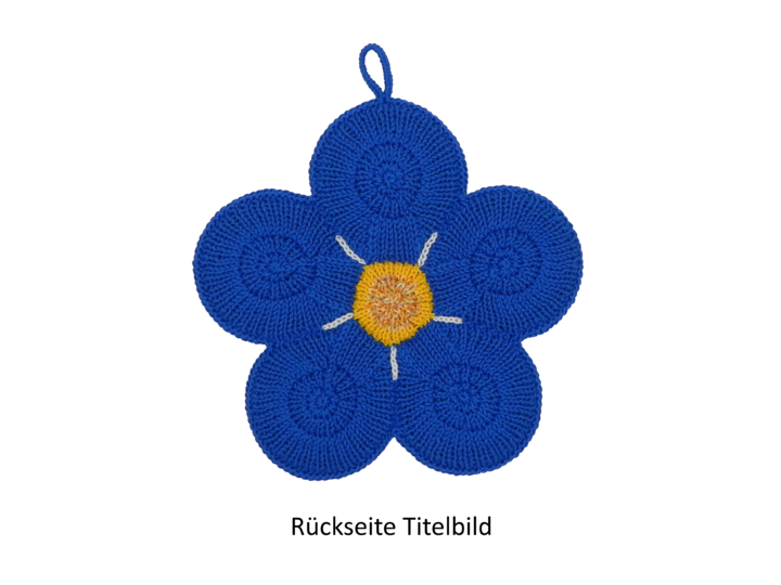 Topflappen Vergissmeinnicht Strickanleitung