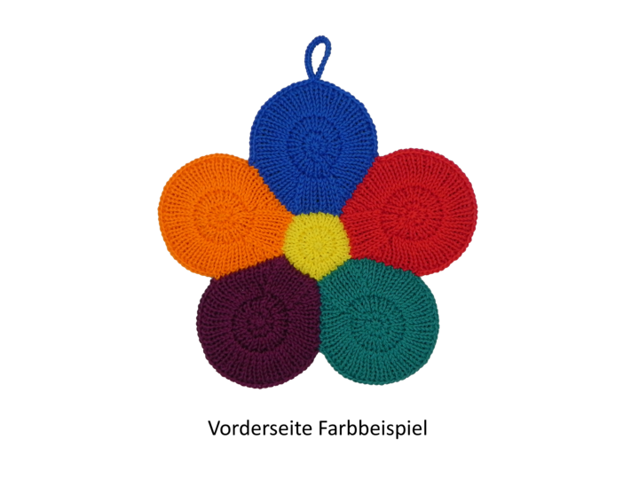 Topflappen Vergissmeinnicht Strickanleitung