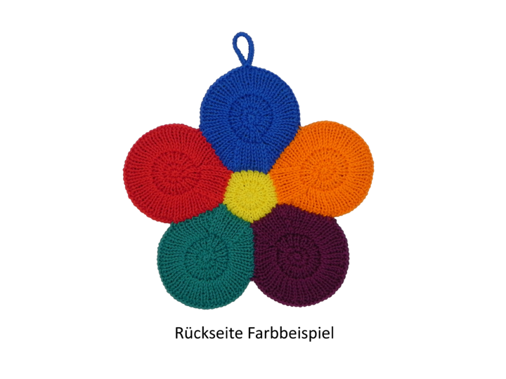 Topflappen Vergissmeinnicht Strickanleitung