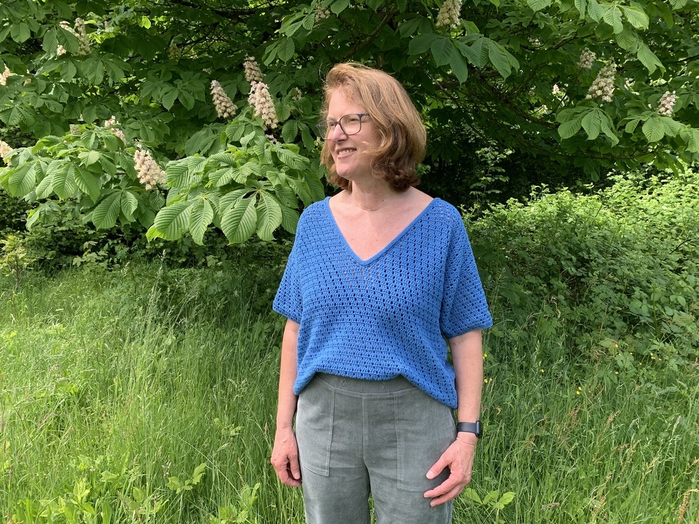 Häkelanleitung, Häkelshirt Leyla Größe 36 – 46