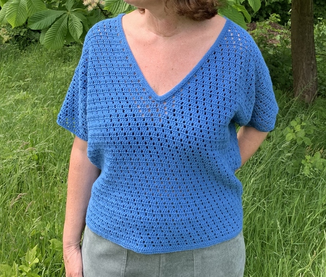 Häkelanleitung, Häkelshirt Leyla Größe 36 – 46